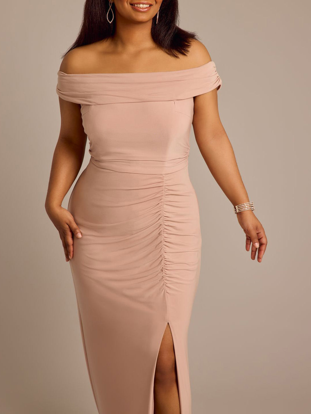 Chiffon Off the Shoulder Sleeveless