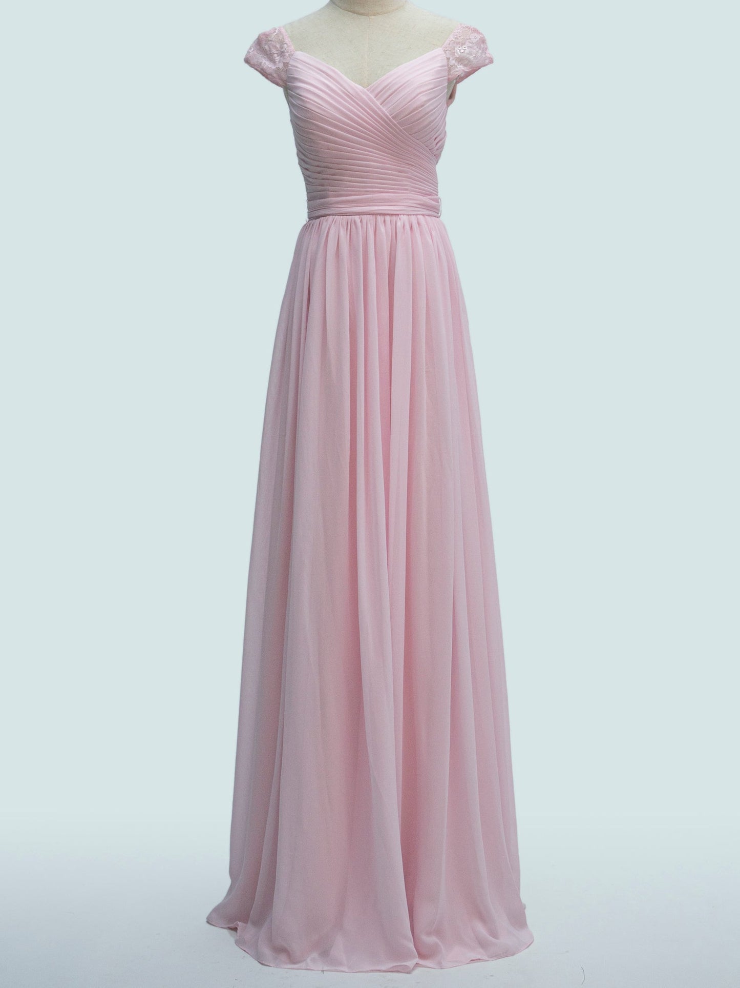 Chiffon V-Neck Sleeveless Bridesmaid Dress| Plus Size | 60+ Colors