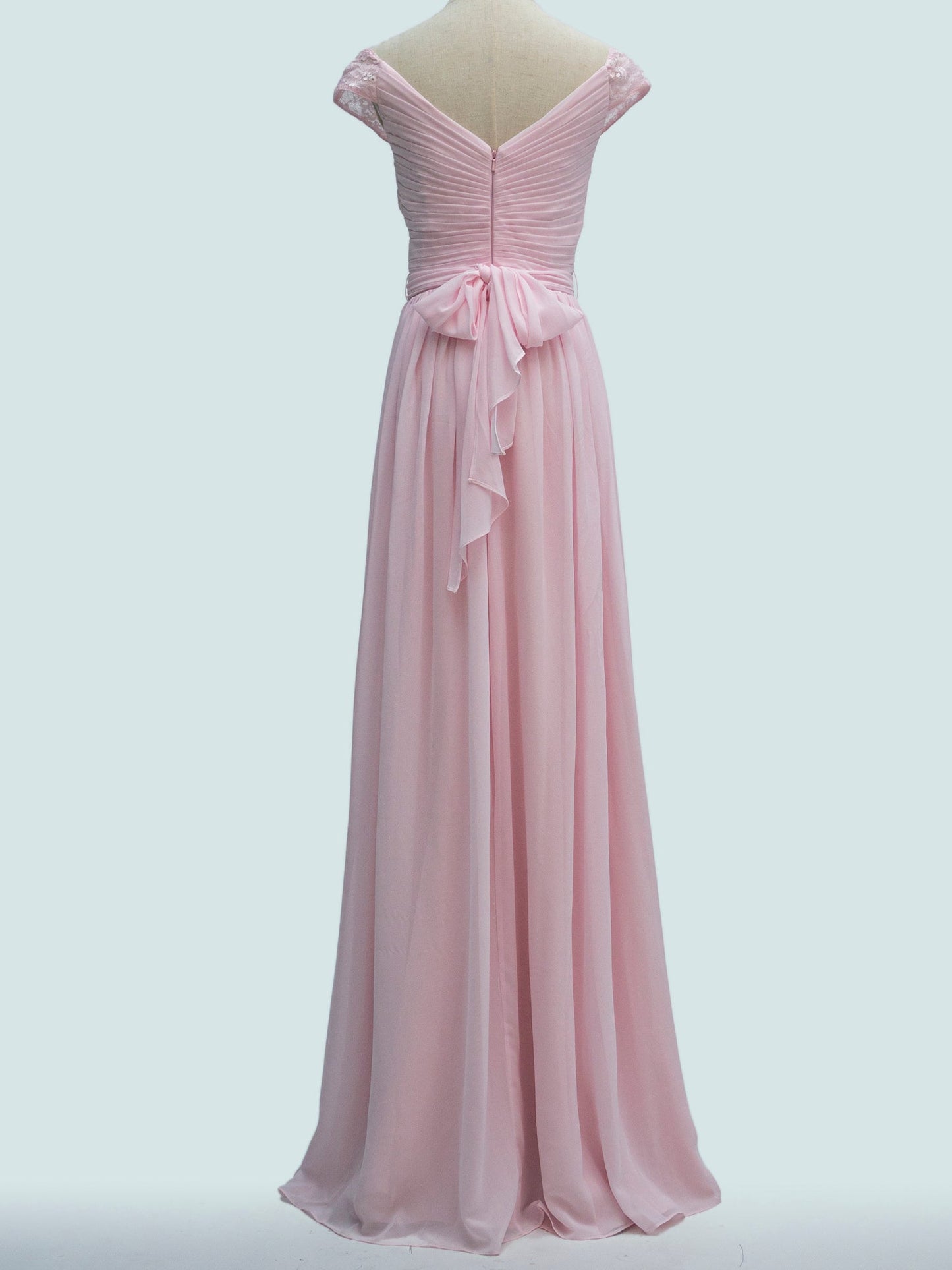 Chiffon V-Neck Sleeveless Bridesmaid Dress| Plus Size | 60+ Colors