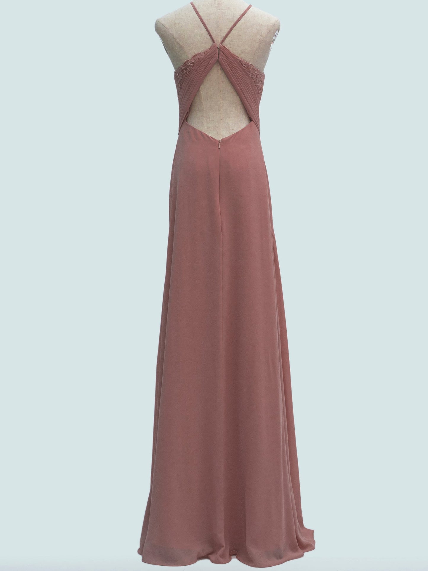 Chiffon V-Neck Sleeveless Bridesmaid Dress| Plus Size | 60+ Colors