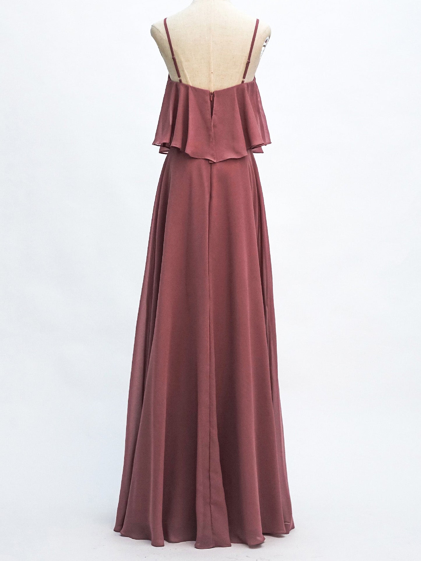 Chiffon One Shoulder Sleeveless Bridesmaid Dress| Plus Size | 60+ Colors