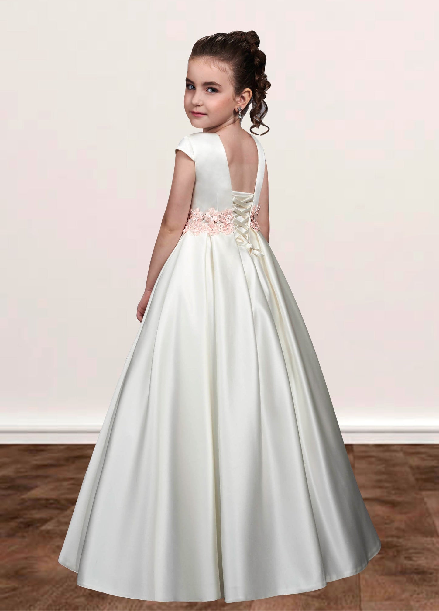 Lace A-Line Scoop Neck Sleeveless Flower Girl Dress-M500041