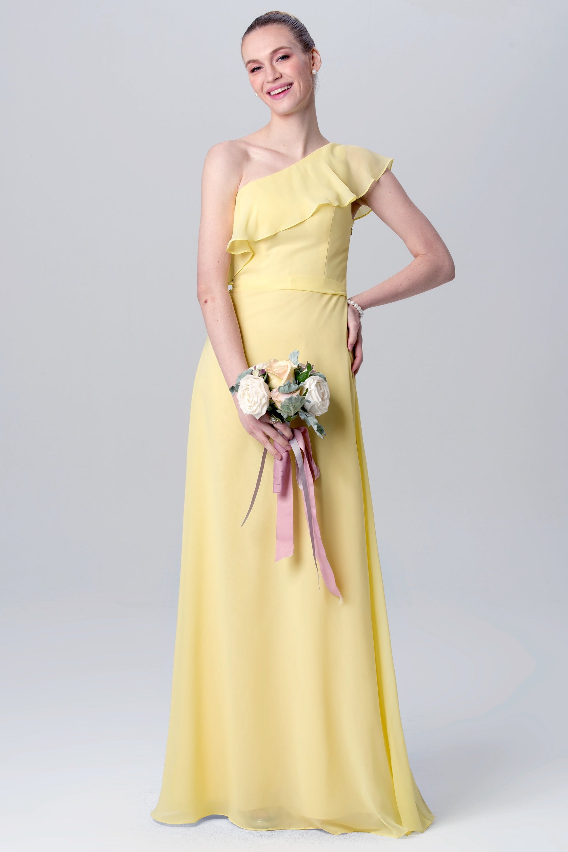 Chiffon Spaghetti Straps Sleeveless Bridesmaid Dress| Plus Size | 60+ Colors