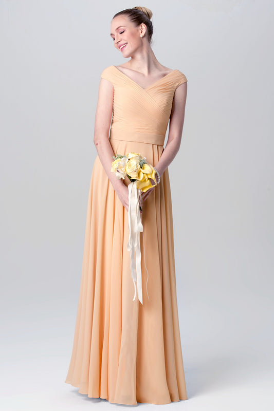 Chiffon Spaghetti Straps Sleeveless Bridesmaid Dress| Plus Size | 60+ Colors