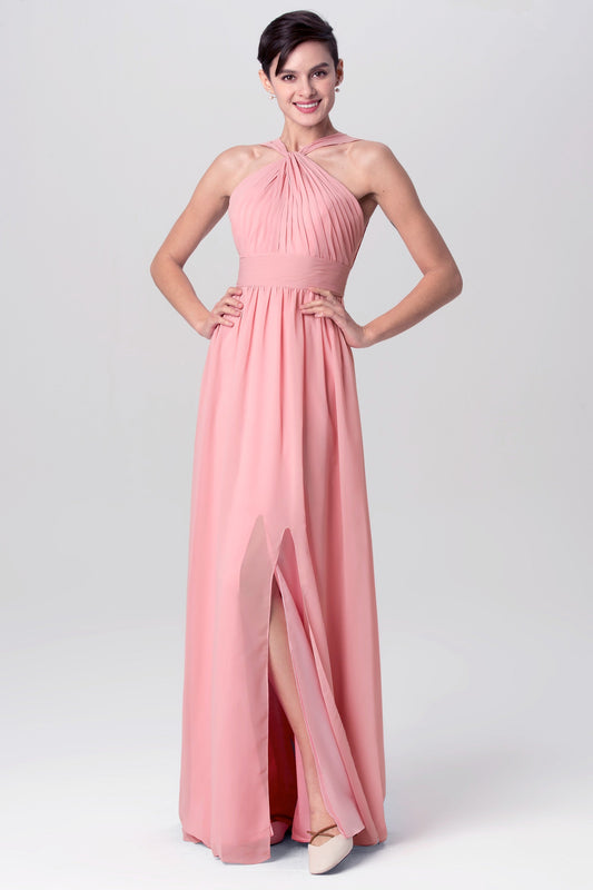 Chiffon Spaghetti Straps Sleeveless Bridesmaid Dress| Plus Size | 60+ Colors