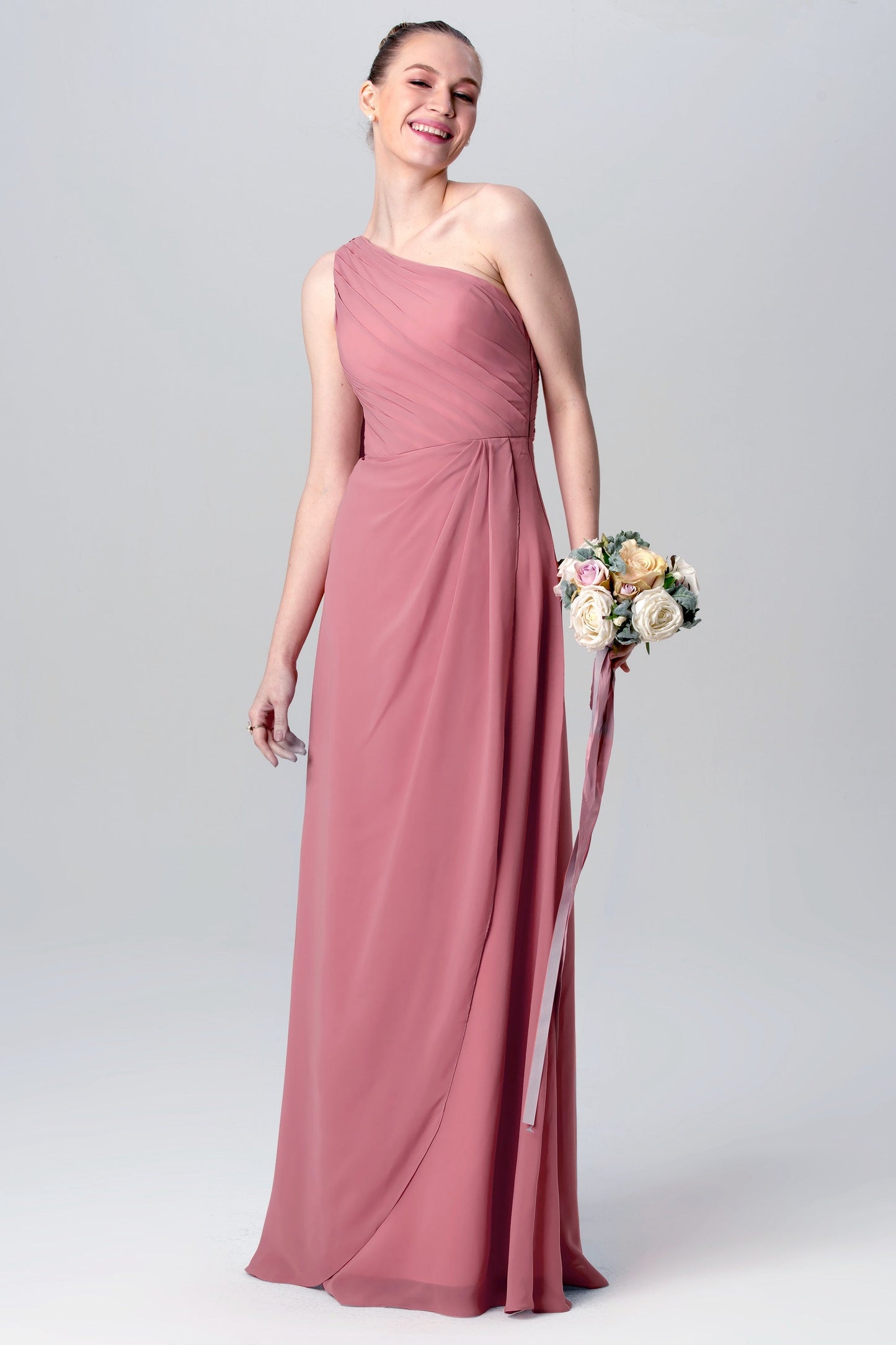 Chiffon Spaghetti Straps Sleeveless Bridesmaid Dress| Plus Size | 60+ Colors