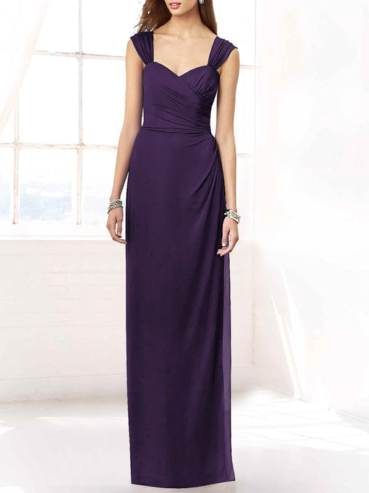 Chiffon Sweetheart Sleeveless Bridesmaid Dress| Plus Size | 60+ Colors