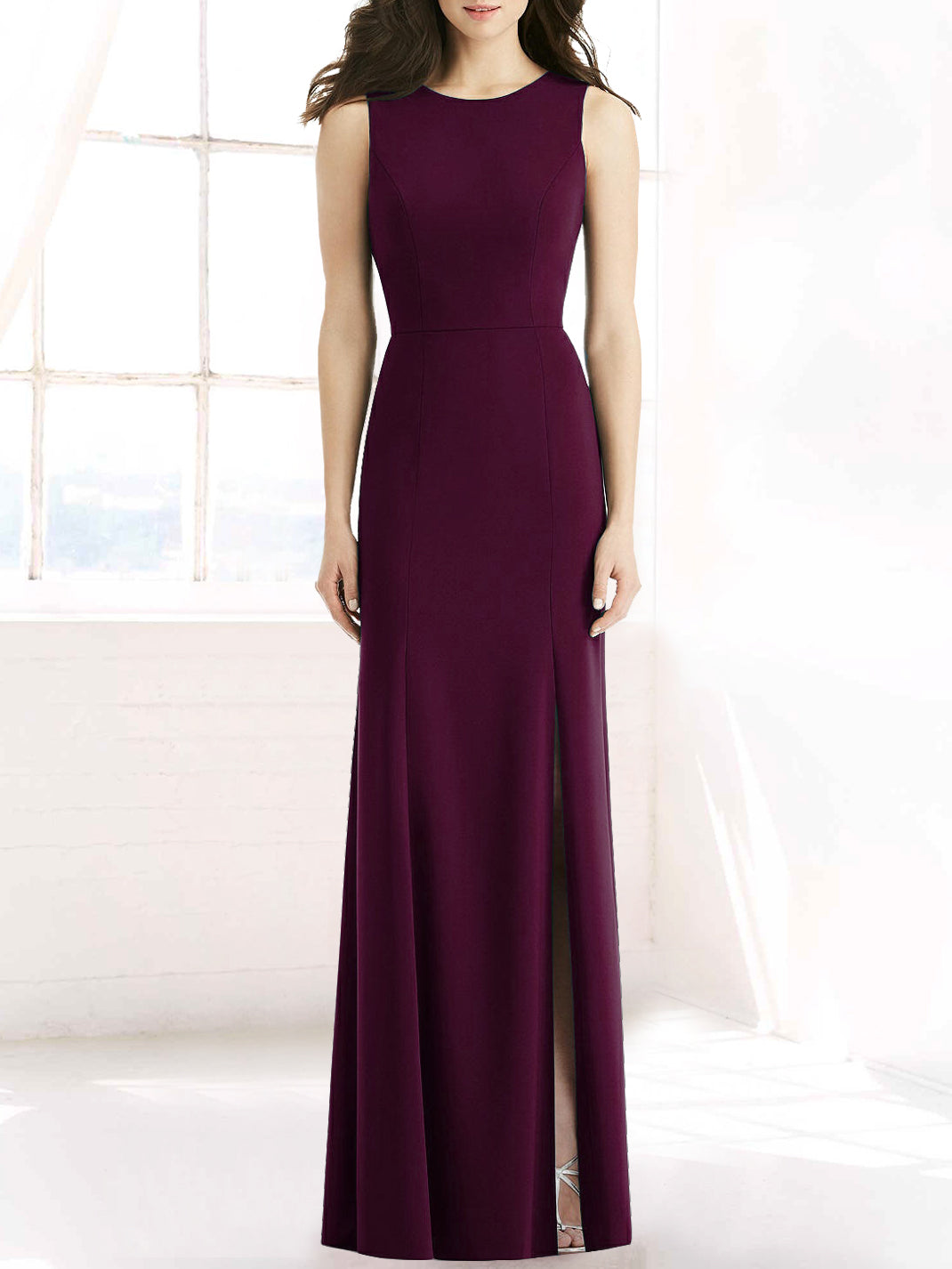 Chiffon Halter Sleeveless Bridesmaid Dress| Plus Size | 60+ Colors