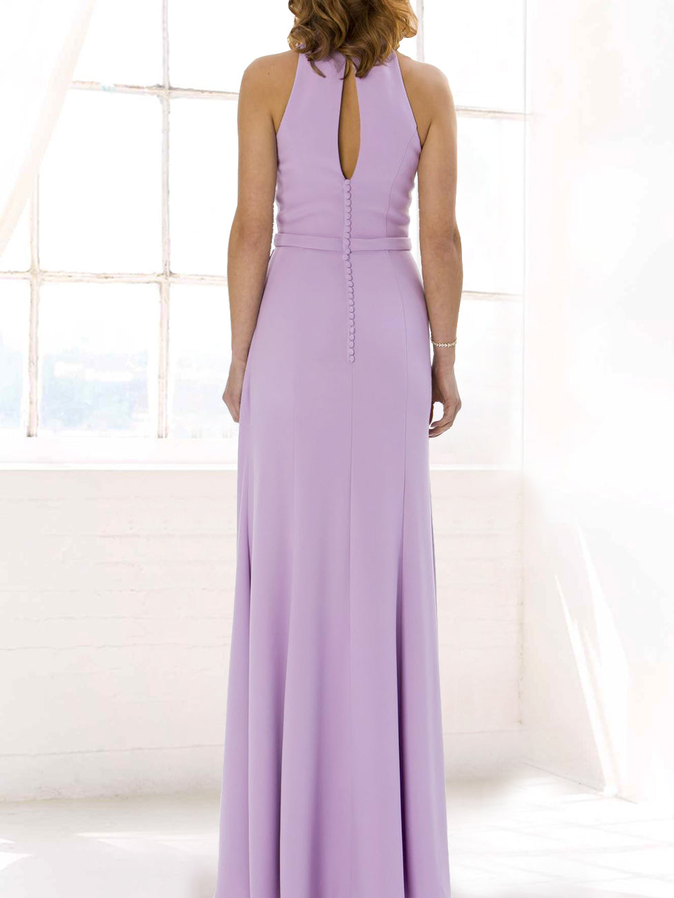 Chiffon Halter Sleeveless Bridesmaid Dress| Plus Size | 60+ Colors