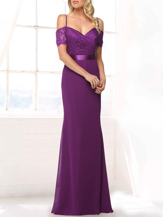 Lace Halter Sleeveless Bridesmaid Dress| Plus Size | 60+ Colors