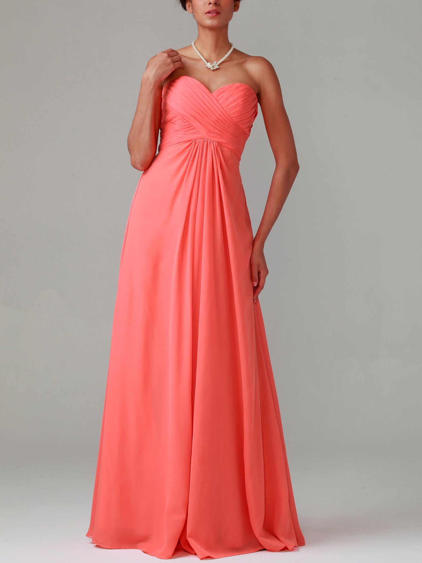 Chiffon Halter Sleeveless Bridesmaid Dress| Plus Size | 60+ Colors