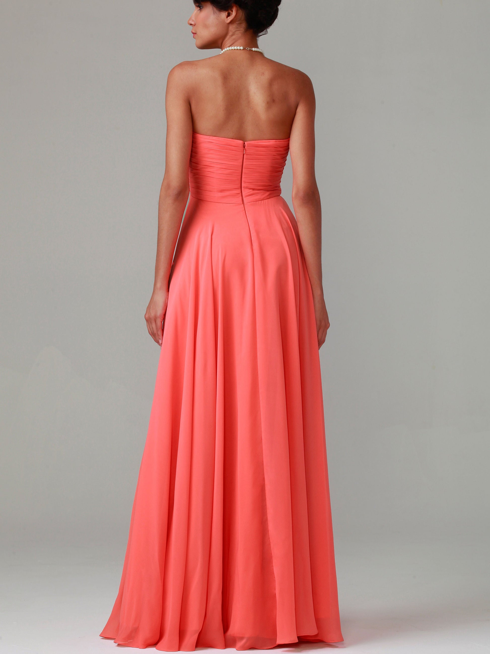 Chiffon Halter Sleeveless Bridesmaid Dress| Plus Size | 60+ Colors