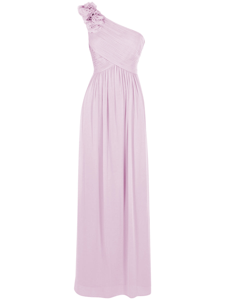 Chiffon Halter Sleeveless Bridesmaid Dress| Plus Size | 60+ Colors