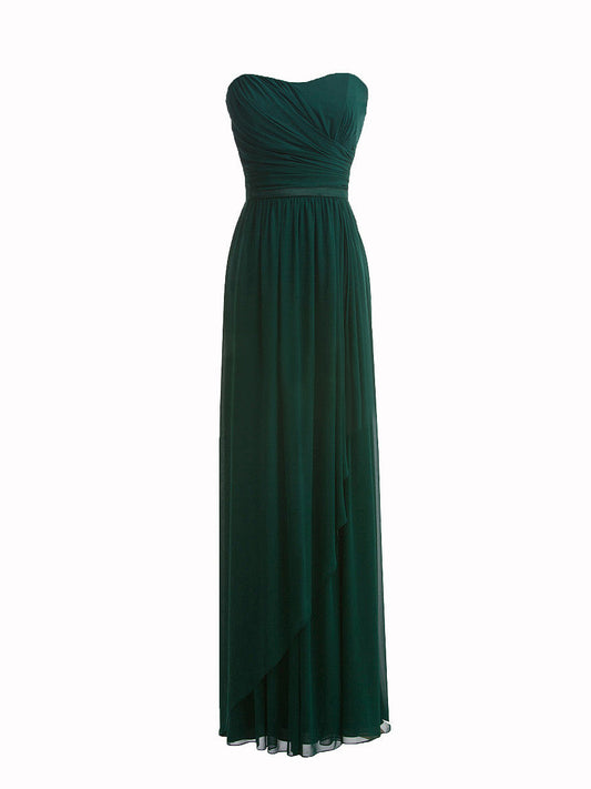 Chiffon Sweetheart Sleeveless Bridesmaid Dress| Plus Size | 60+ Colors