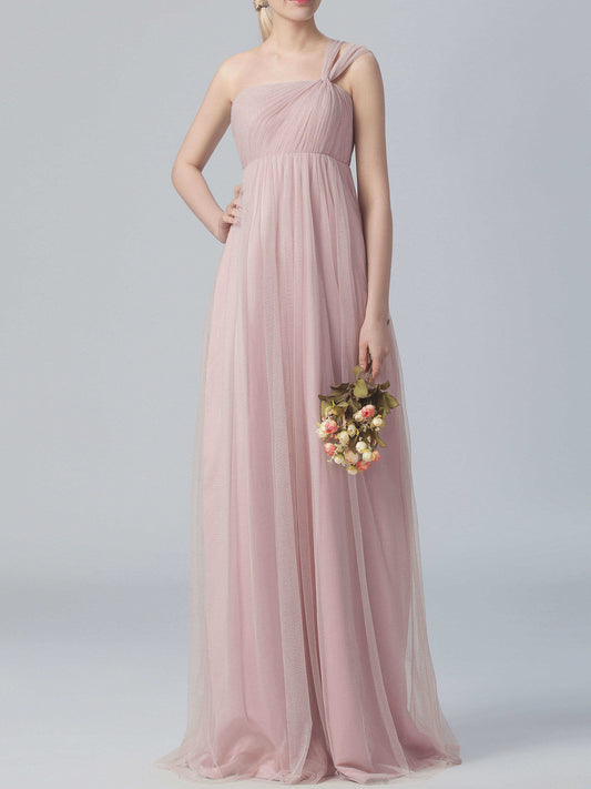 Chiffon Off the Shoulder Sleeveless Bridesmaid Dress| Plus Size | 60+ Colors