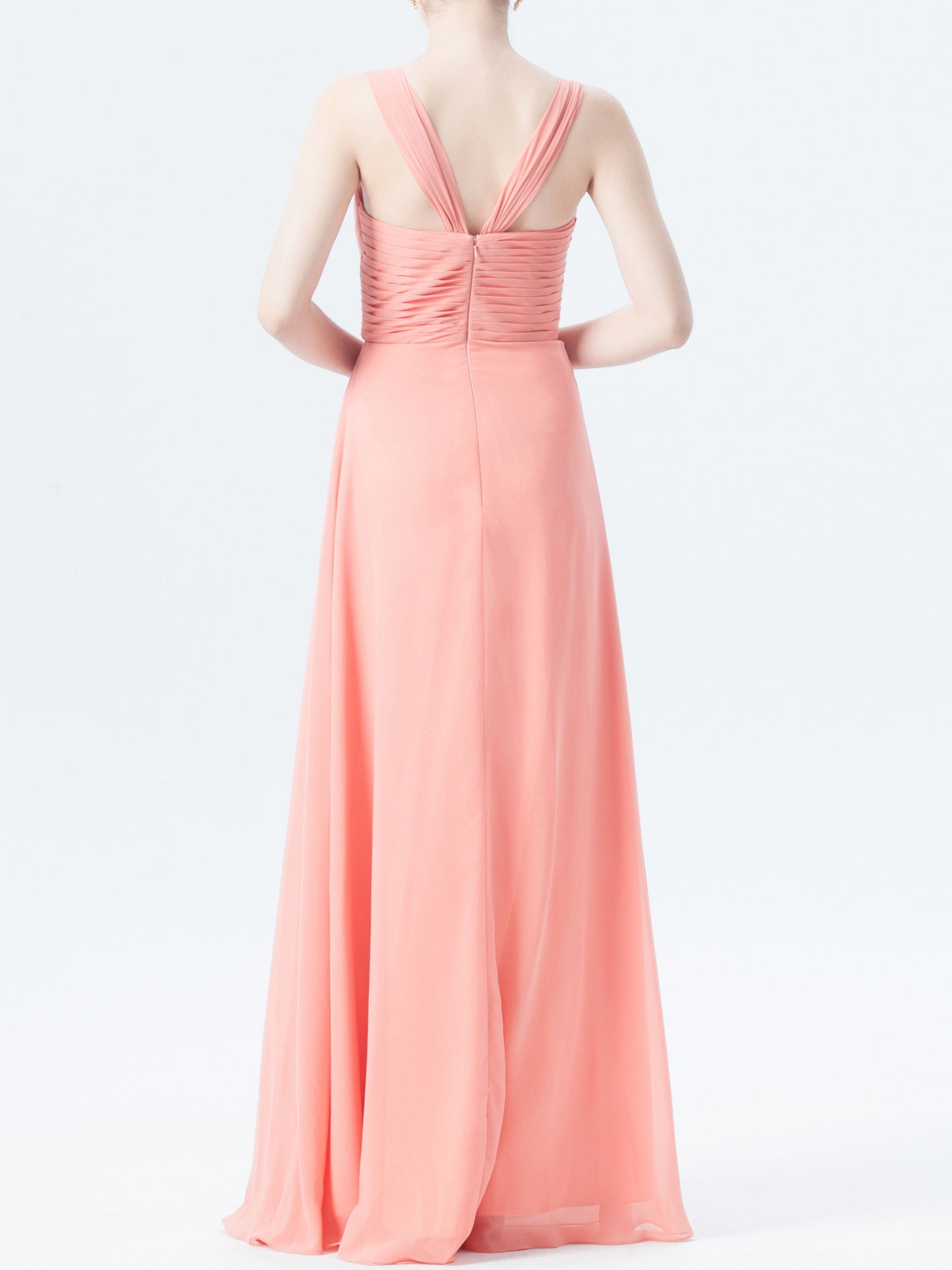 Chiffon Sweetheart Sleeveless Bridesmaid Dress| Plus Size | 60+ Colors