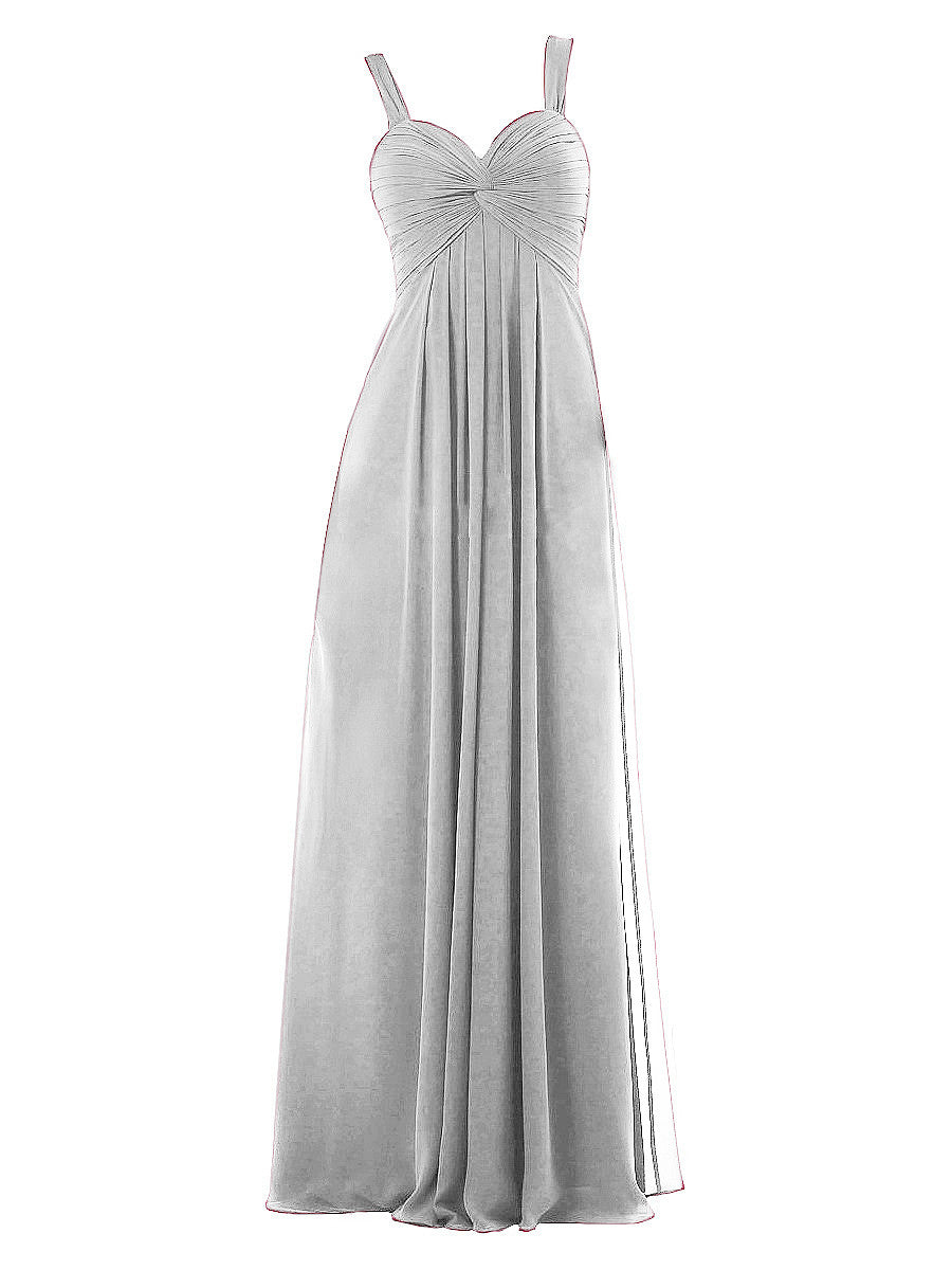 Chiffon A-line Sweetheart Sleeveless Bridesmaid Dress-MB0117625