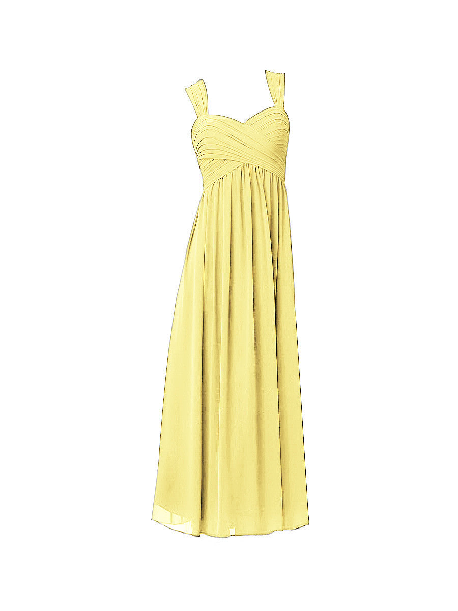 Chiffon Column Sweetheart Sleeveless Bridesmaid Dress-MB0117652