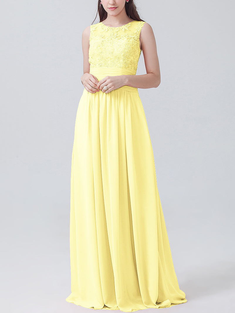 Lace Column Sweetheart Sleeveless Bridesmaid Dress-MB0118228
