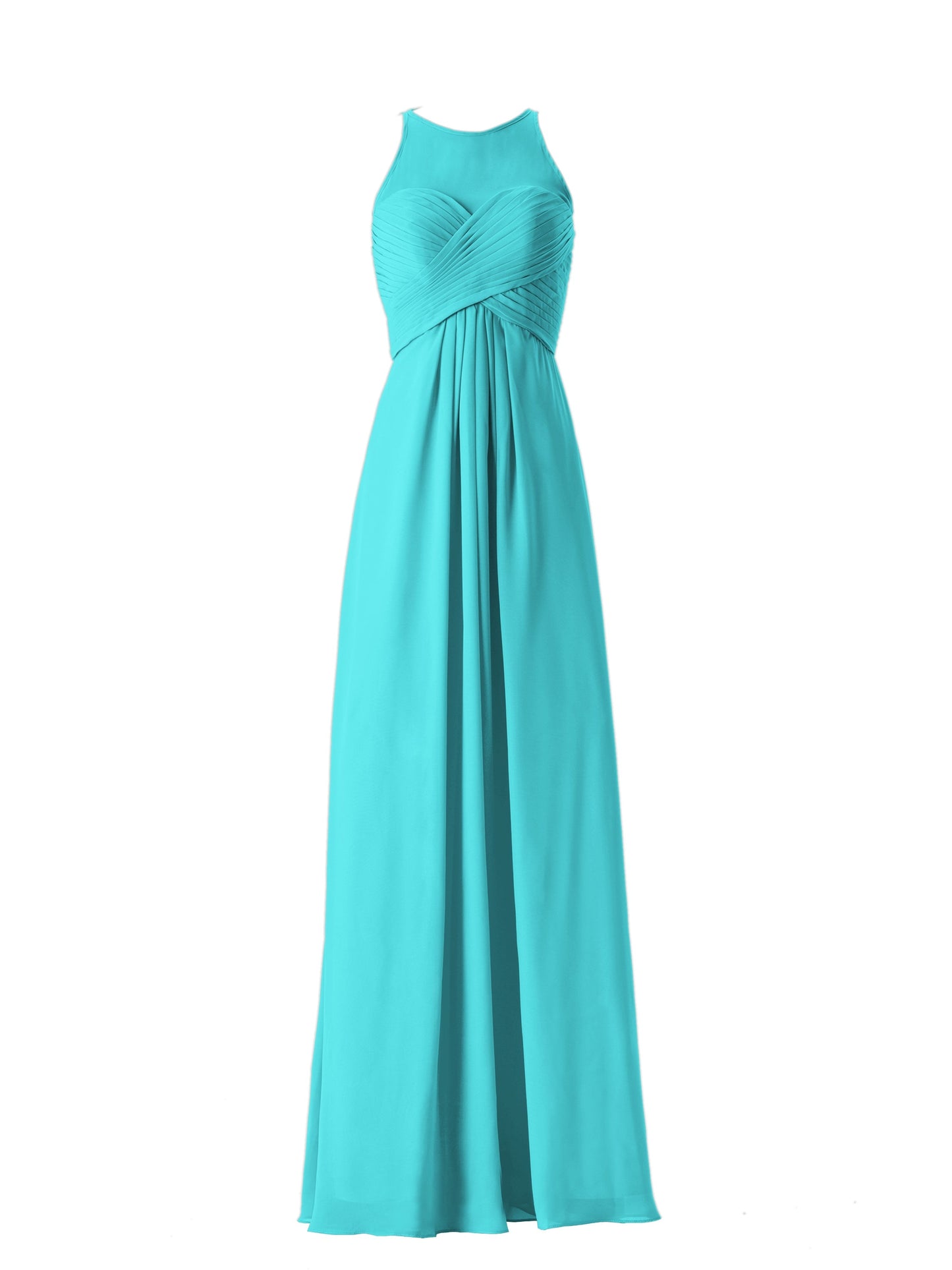 Chiffon Boat Neck Sleeveless Bridesmaid Dress| Plus Size | 60+ Colors