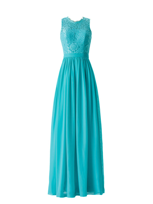 Chiffon Boat Neck Sleeveless Bridesmaid Dress| Plus Size | 60+ Colors