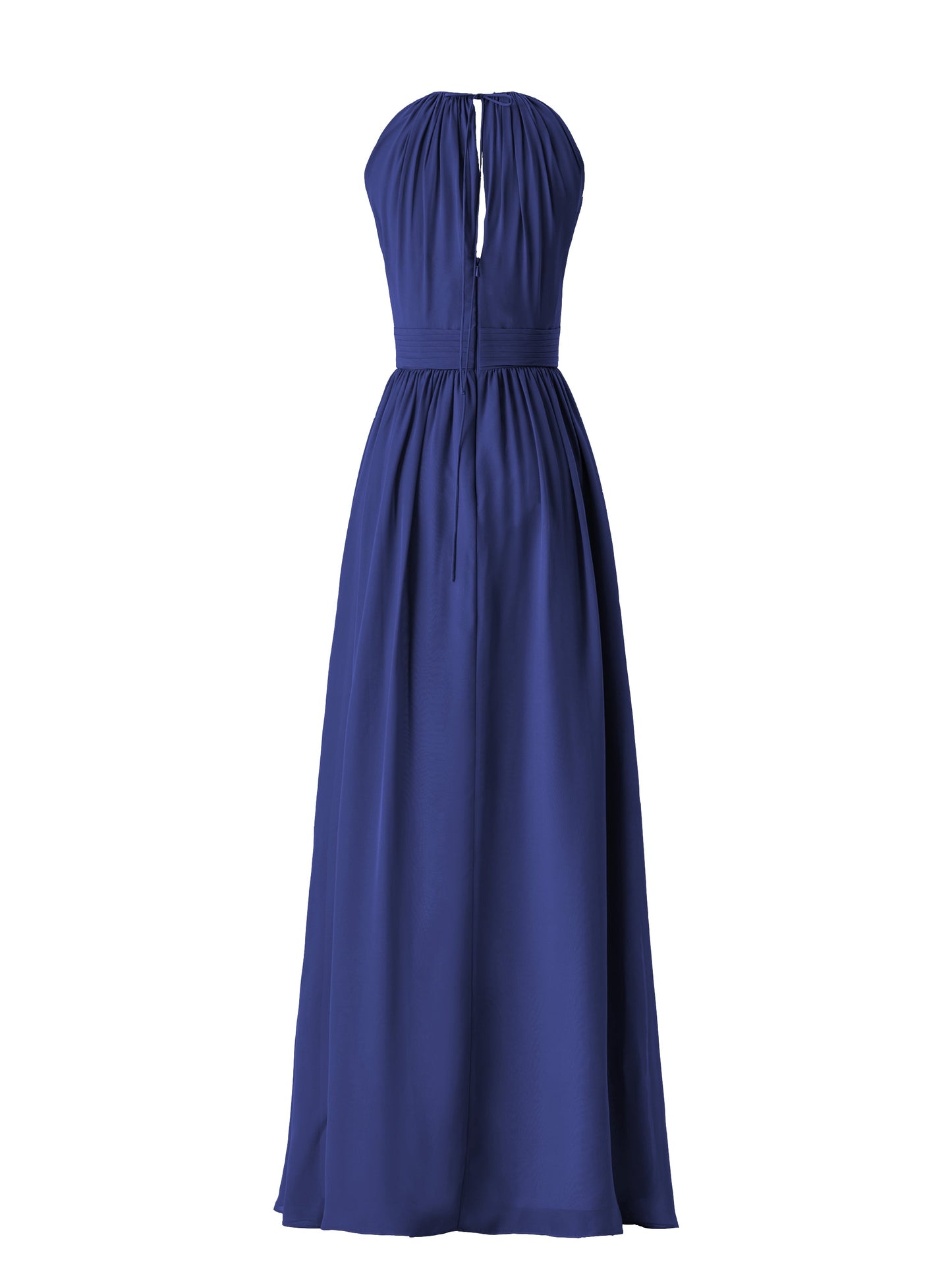 Chiffon Boat Neck Sleeveless Bridesmaid Dress| Plus Size | 60+ Colors