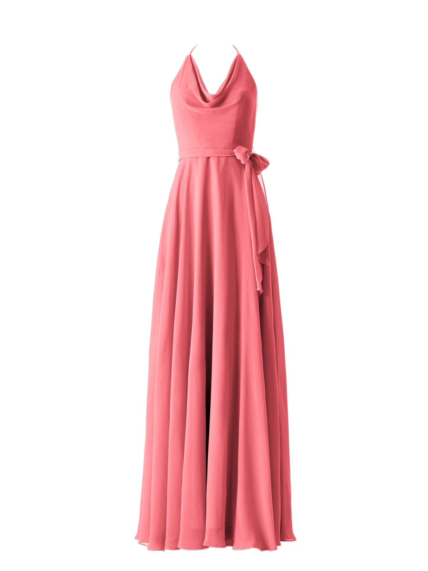 Chiffon Boat Neck Sleeveless Bridesmaid Dress| Plus Size | 60+ Colors