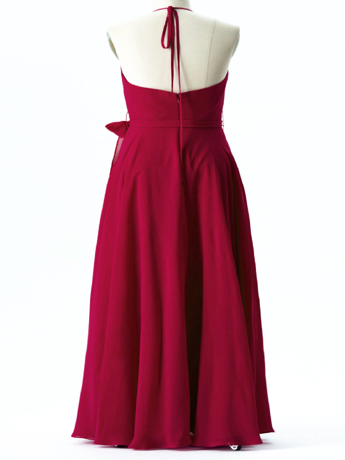 Chiffon Boat Neck Sleeveless Bridesmaid Dress| Plus Size | 60+ Colors