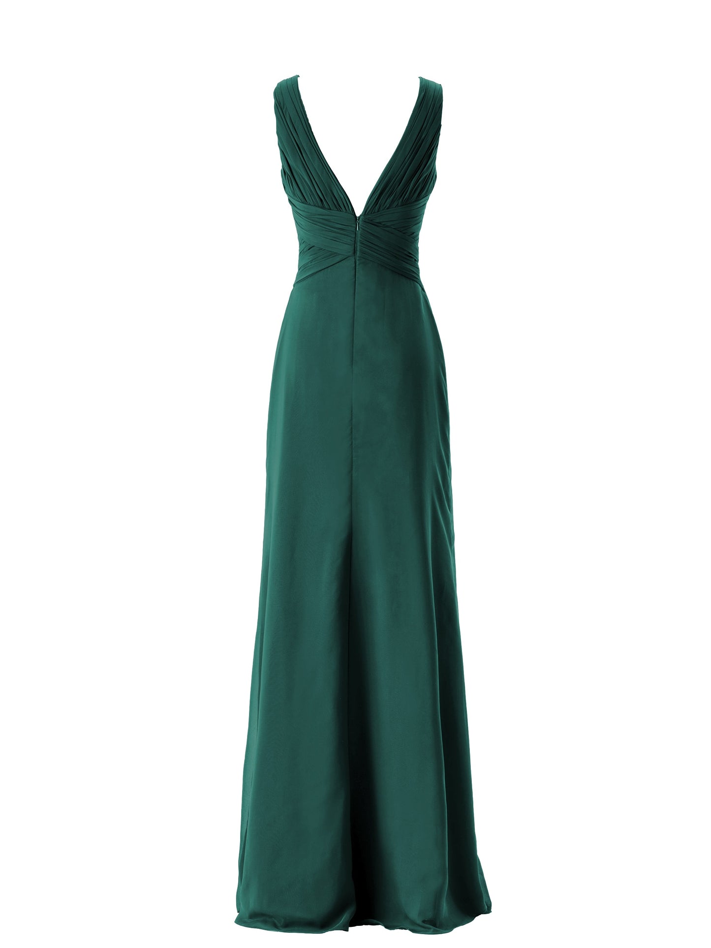 Chiffon Boat Neck Sleeveless Bridesmaid Dress| Plus Size | 60+ Colors