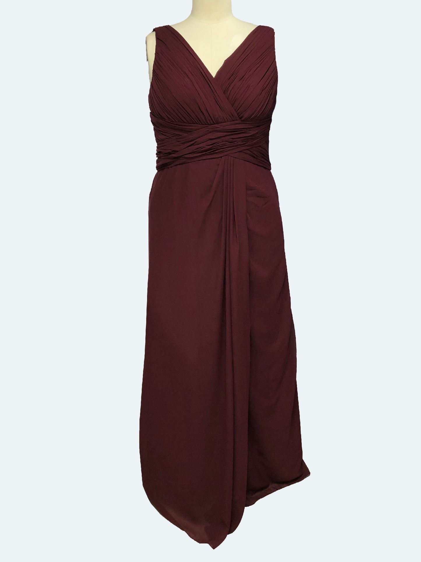 Chiffon Boat Neck Sleeveless Bridesmaid Dress| Plus Size | 60+ Colors