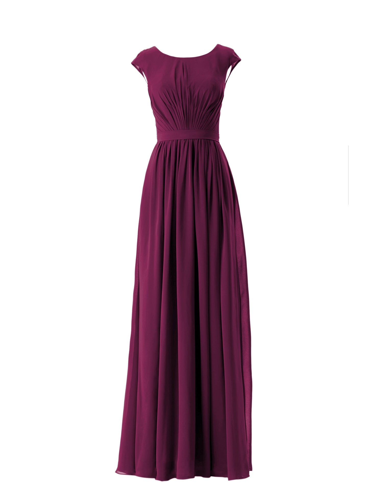 Chiffon V-Neck Sleeveless Bridesmaid Dress| Plus Size | 60+ Colors