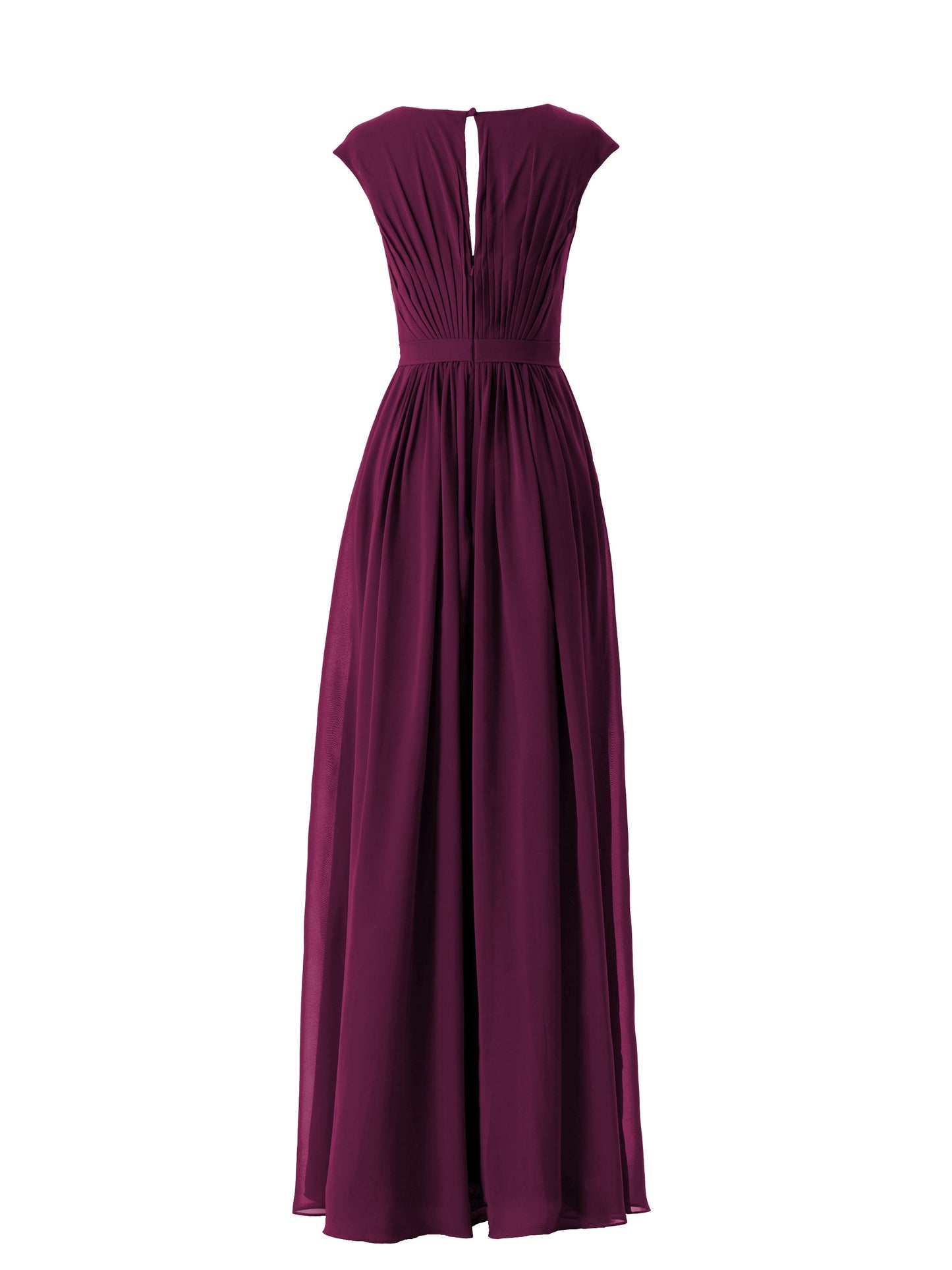 Chiffon V-Neck Sleeveless Bridesmaid Dress| Plus Size | 60+ Colors