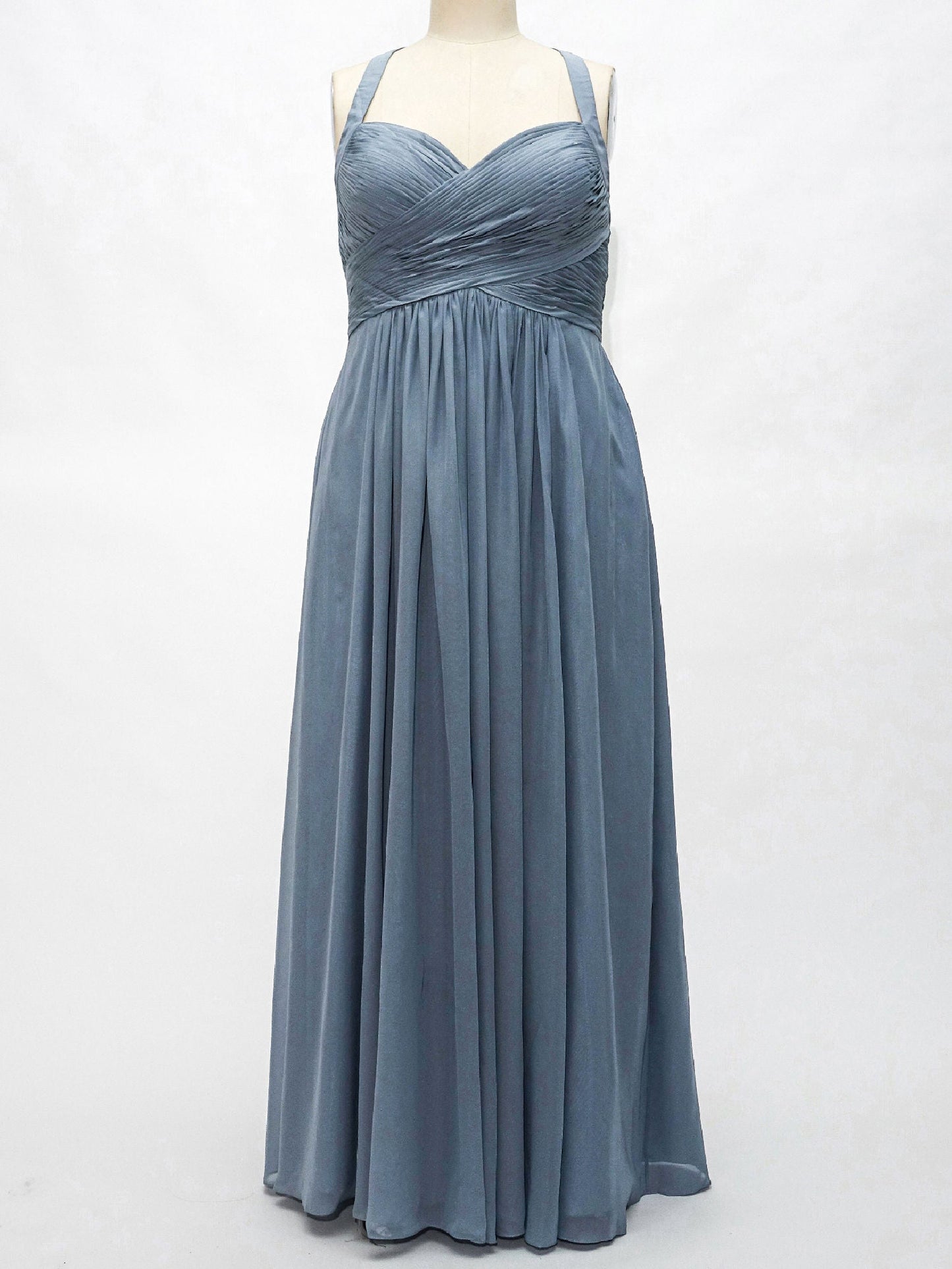 Chiffon One Shoulder Sleeveless Bridesmaid Dress| Plus Size | 60+ Colors