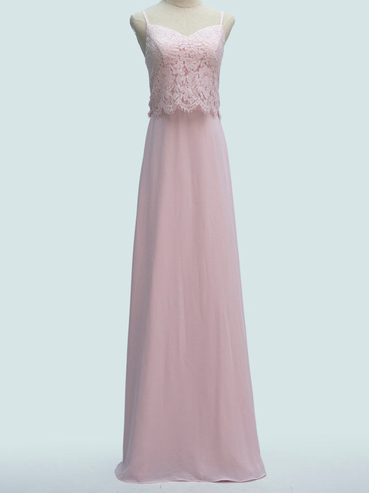 Chiffon V-Neck Sleeveless Bridesmaid Dress| Plus Size | 60+ Colors