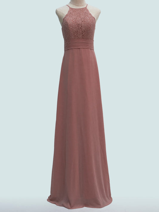 Chiffon V-Neck Sleeveless Bridesmaid Dress| Plus Size | 60+ Colors