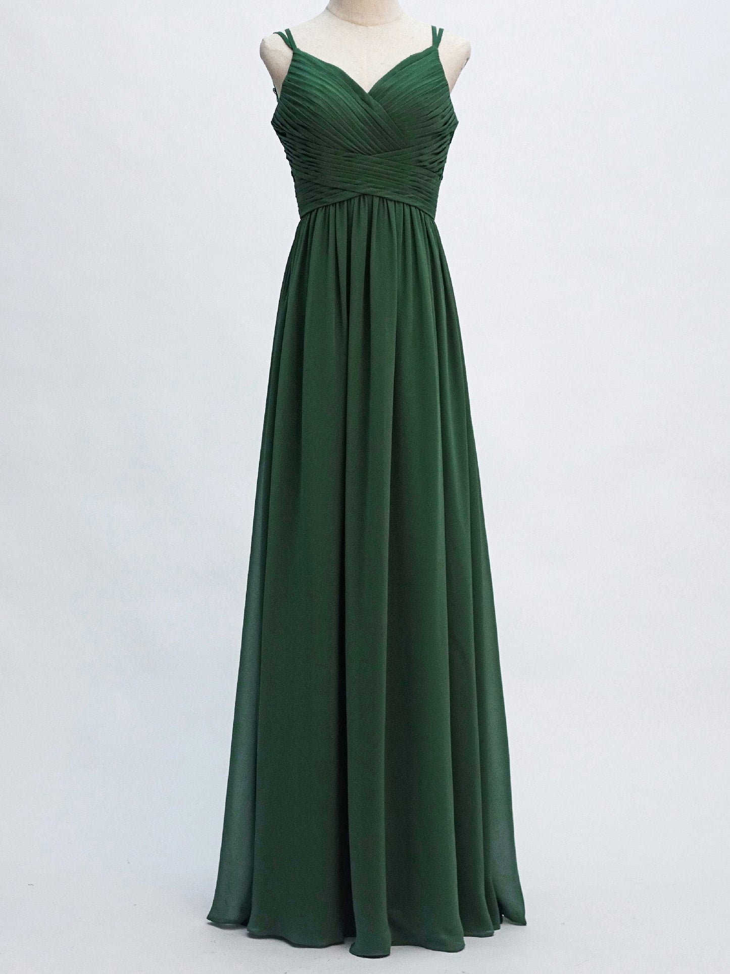 Chiffon V-Neck Sleeveless Bridesmaid Dress| Plus Size | 60+ Colors