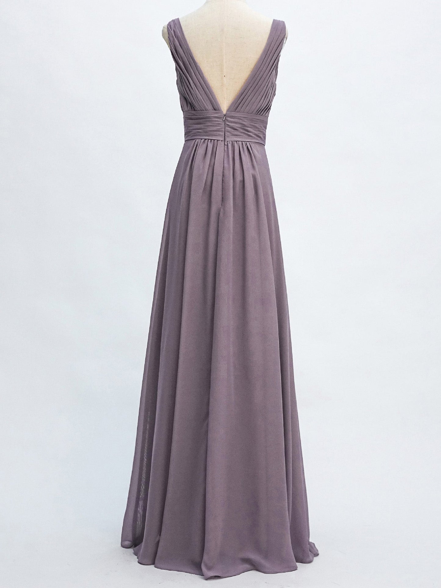 Lace Scoop Neck Sleeveless Bridesmaid Dress| Plus Size | 60+ Colors