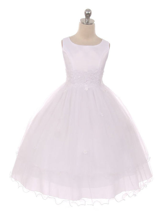 Lace A-Line Scoop Neck Sleeveless Flower Girl Dress-M500065