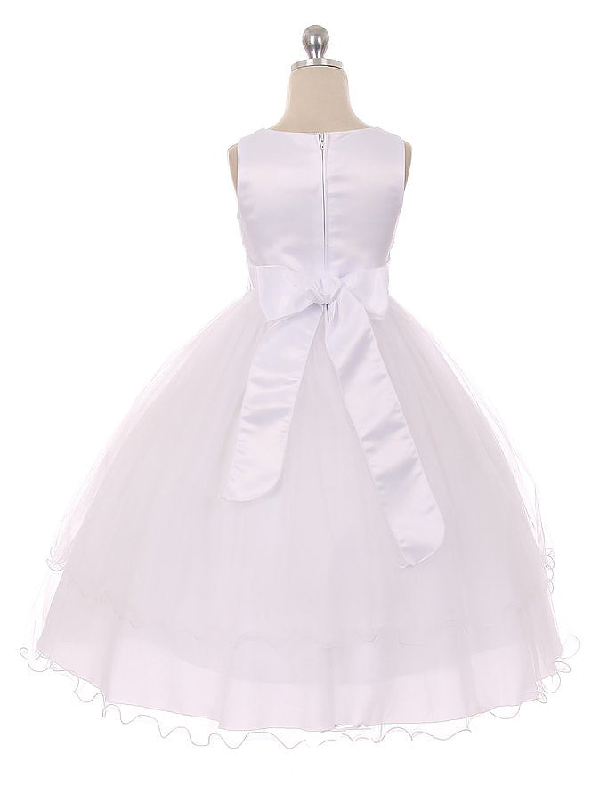 Lace A-Line Scoop Neck Sleeveless Flower Girl Dress-M500065