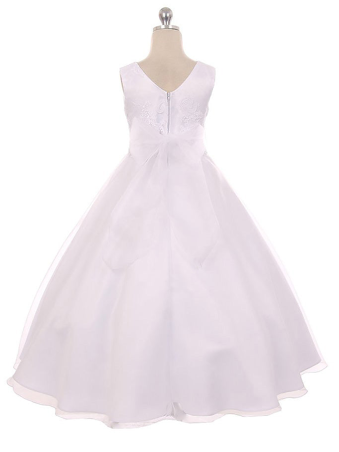 Lace A-Line Scoop Neck Sleeveless Flower Girl Dress-M500068