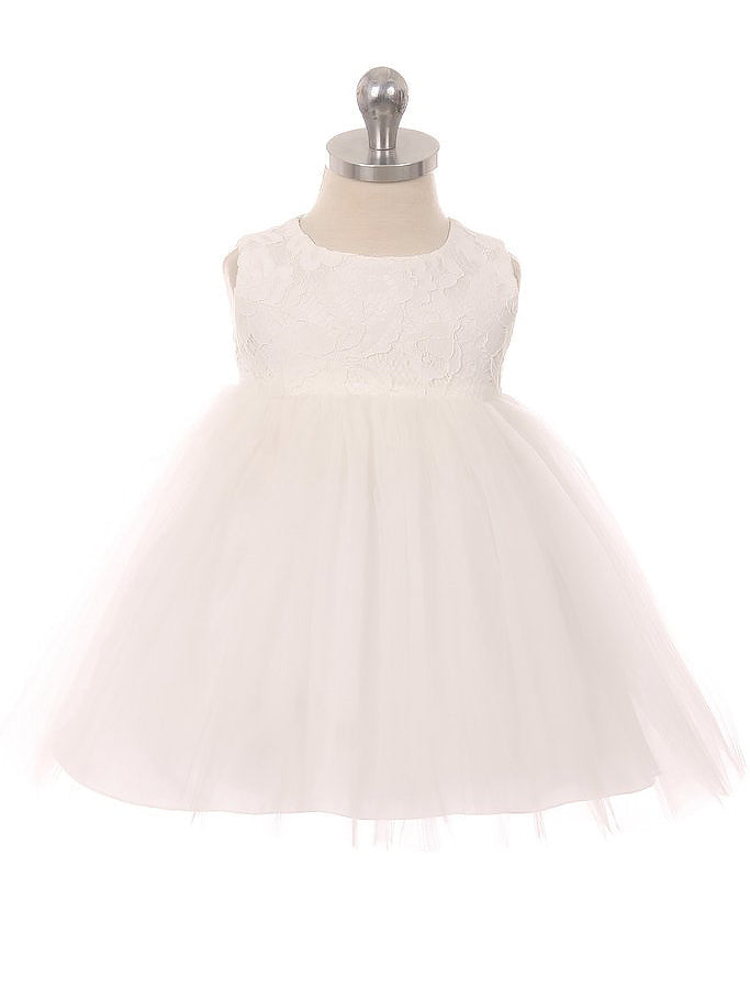 Lace A-Line Scoop Neck Sleeveless Flower Girl Dress-M500072