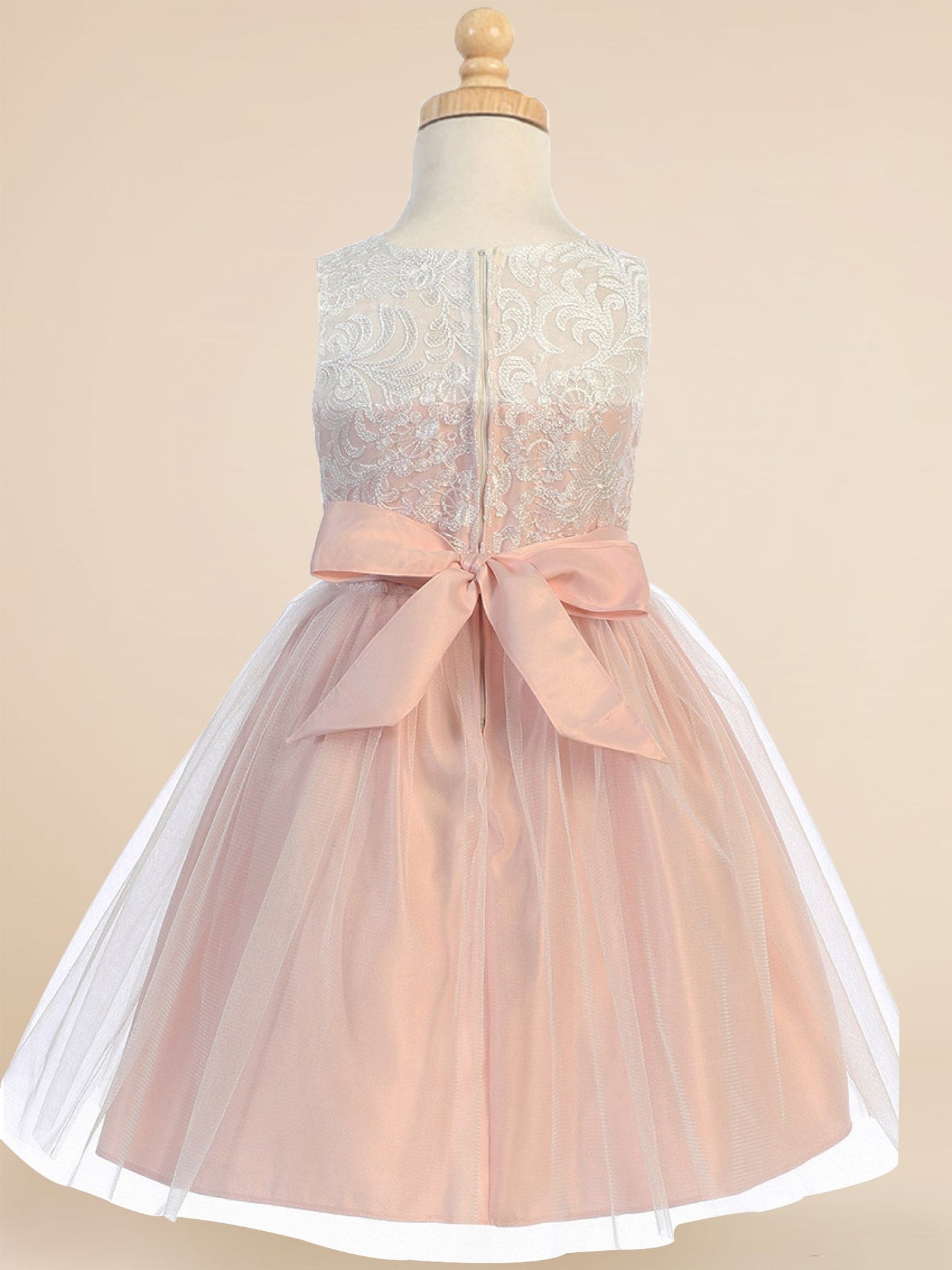 Lace A-Line Scoop Neck Sleeveless Flower Girl Dress-M500074
