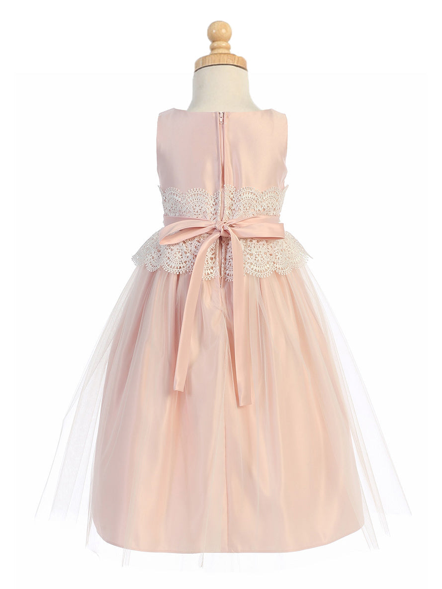 Lace A-Line Scoop Neck Sleeveless Flower Girl Dress-M500075