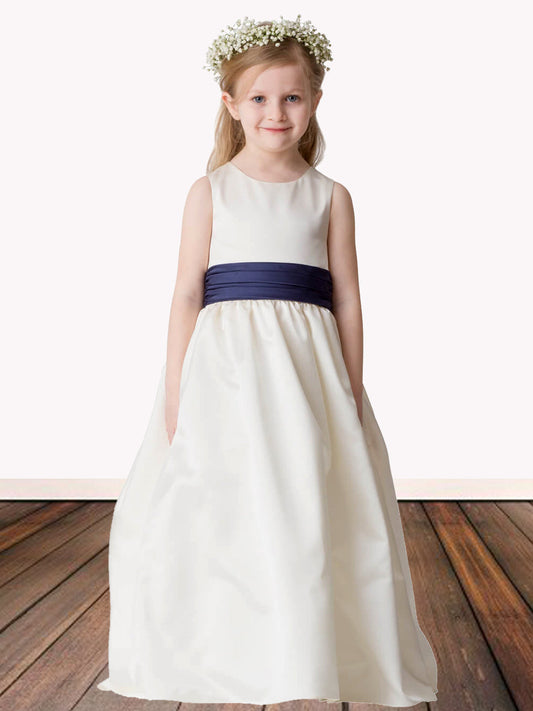 Lace Scoop Neck Sleeveless Flower Girl Dress