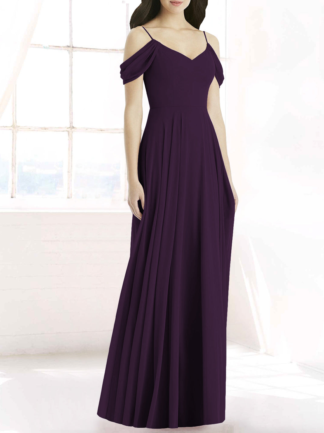 Chiffon One Shoulder Sleeveless Bridesmaid Dress| Plus Size | 60+ Colors