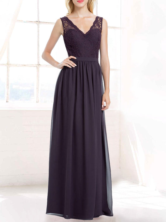 Chiffon One Shoulder Sleeveless Bridesmaid Dress| Plus Size | 60+ Colors