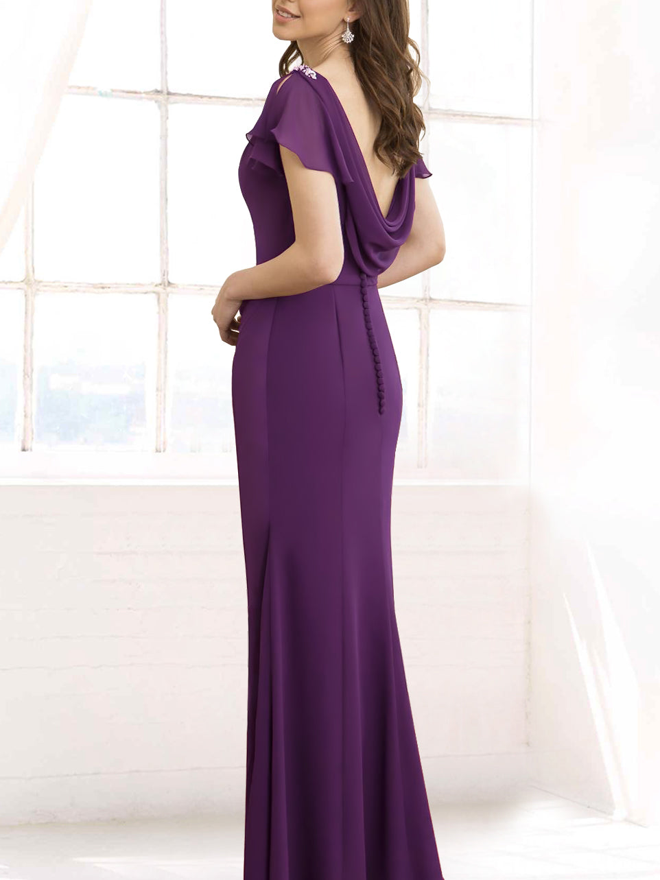 Chiffon One Shoulder Sleeveless Bridesmaid Dress| Plus Size | 60+ Colors