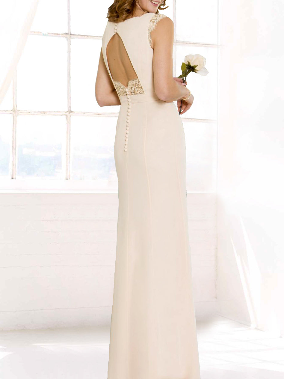 Chiffon V-Neck Cap Sleeves Bridesmaid Dress| Plus Size | 60+ Colors