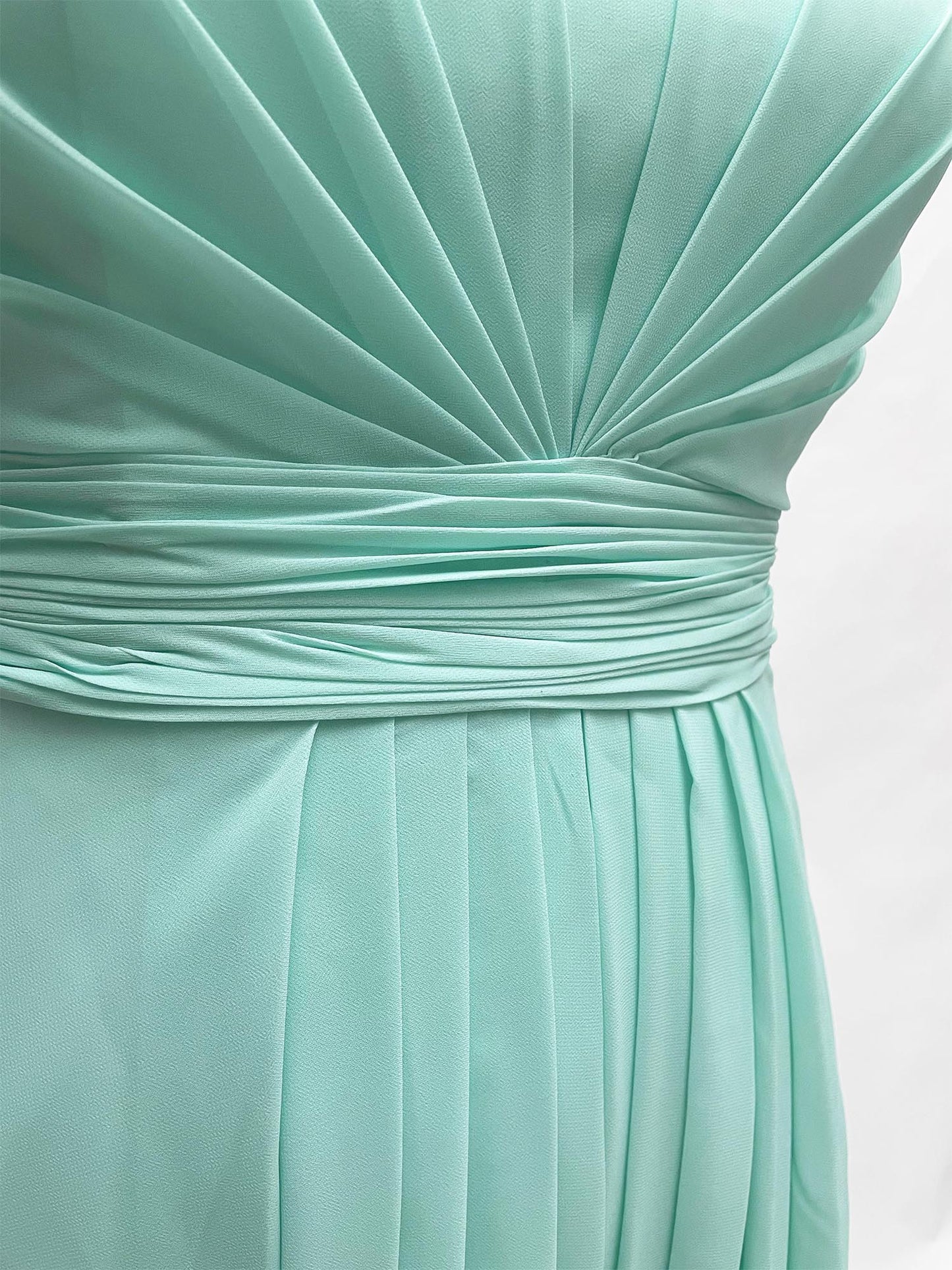 Chiffon V-Neck Sleeveless Bridesmaid Dress| Plus Size | 60+ Colors