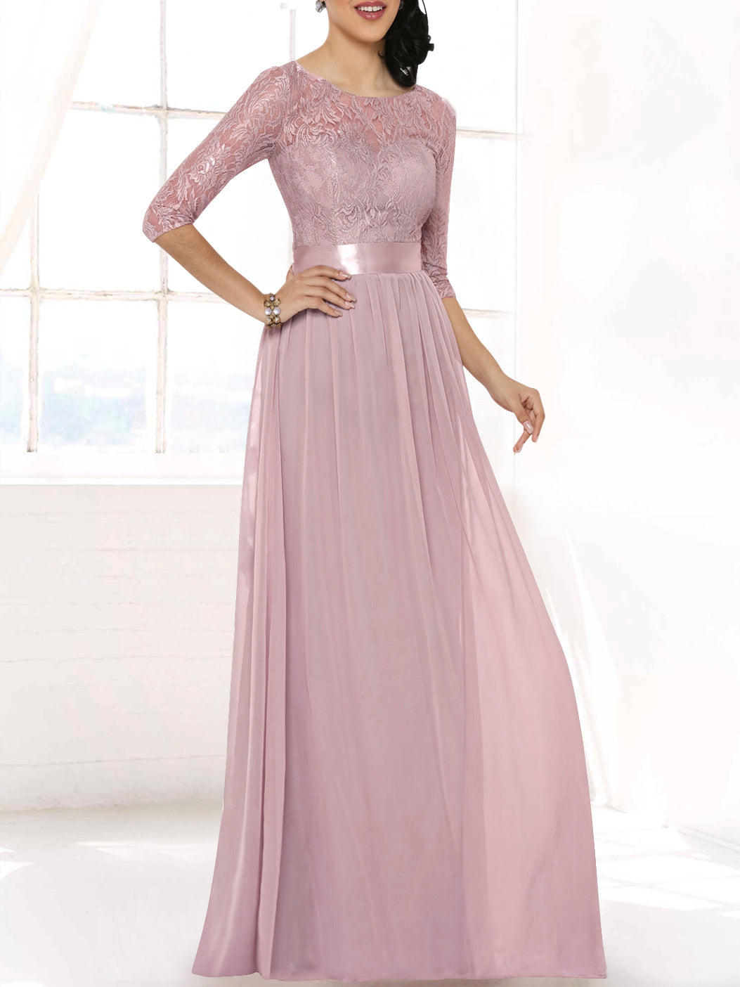 Chiffon V-Neck Sleeveless Bridesmaid Dress| Plus Size | 60+ Colors